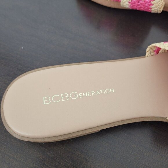NEW BCBGeneration Womens Lileen Sandals Viva Pink, Light Tan Size 9.5 - Picture 5 of 8